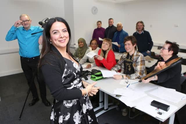Aysegul Epengin with her students at Eldon building Picture: Habibur Rahman