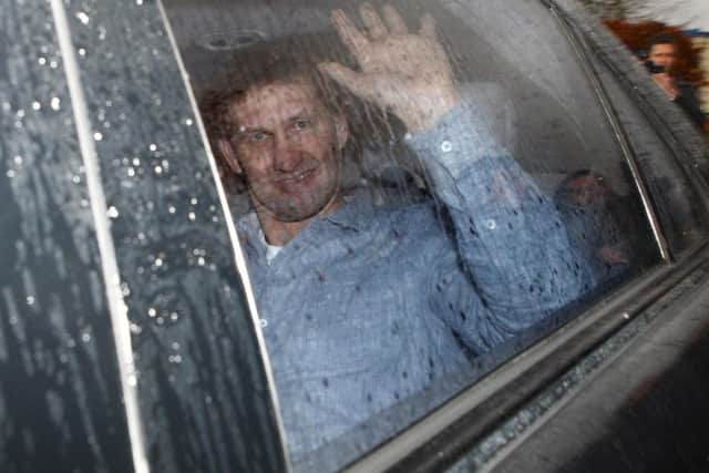 Tony Adams waves goodbye to Pompey following his sacking as manager