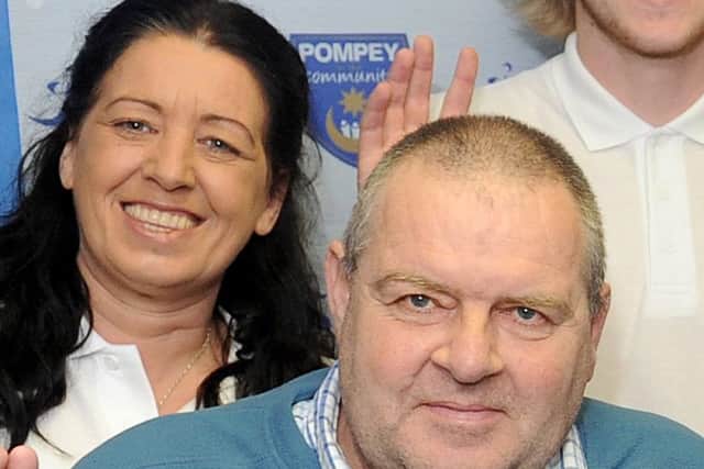 Samantha Piggott and Basher Benfield from Portsmouth Disabled Supporters Association