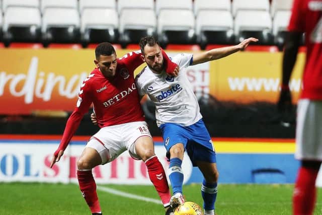 Milan Lalkovic in Checkatrade Trophy action against Charlton this season