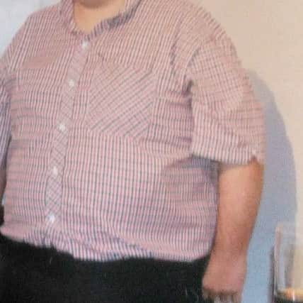 Justin Cornell, before his weight loss, at 29st