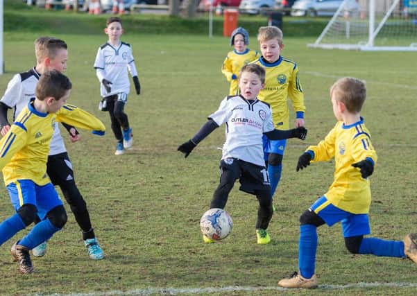 Action from the under-eight match between Meon Milton Walsh and East Lodge Mustangs. Picture: Vernon Nash (180057-11)