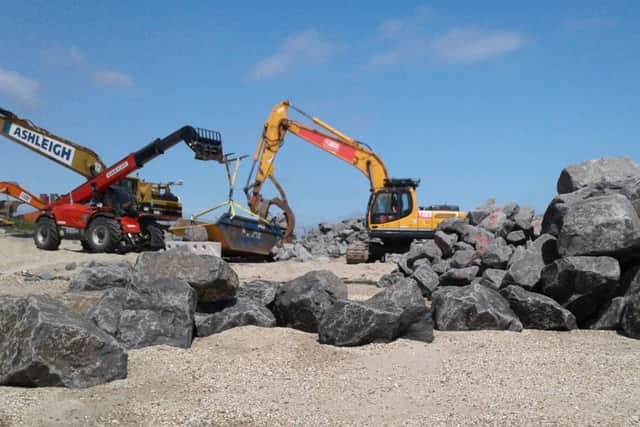 Work on a separate sea defences project in Eastney has been taking place in the last few months
