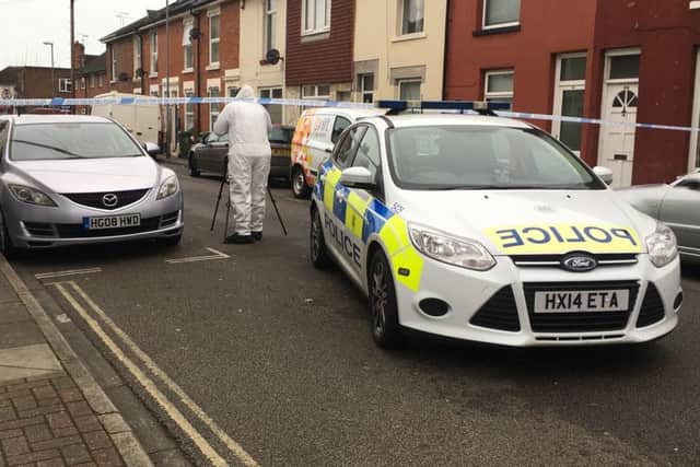 Police scenes of crimes officers investigating in Fratton after the death of an 18-year-old man Picture: Tom Cotterill