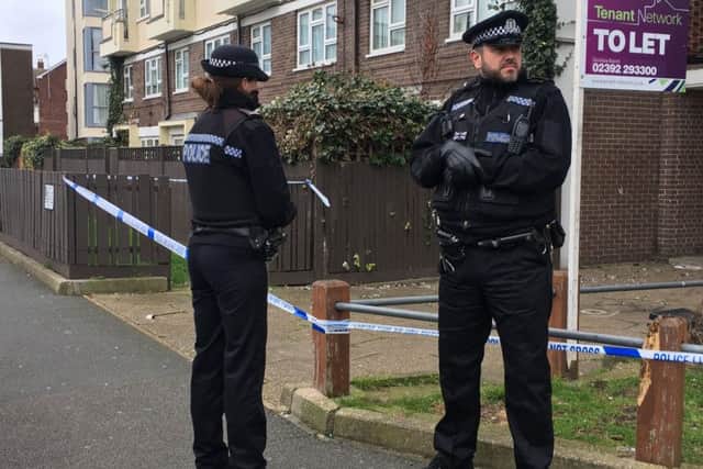 The entrance to Oldbury House, in Sackville Street, has been cordoned off for much of the morning as forensic officers search the area