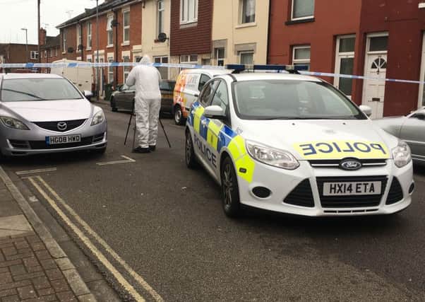 Police scenes of crimes officers investigating in Fratton after the death of an 18-year-old man in Portsmouth. He is thought to have been assaulted in Fratton, although paramedics were called to treat him at a home in Sackville Street, Southsea, about a mile and a half away