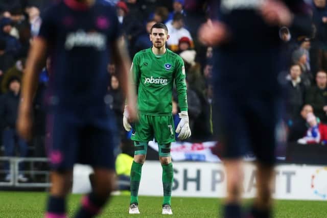 Pompey keeper Luke McGee. Picture: Joe Pepler