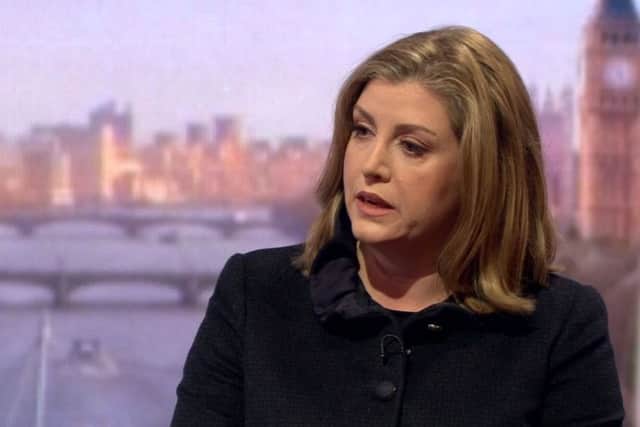 International Development Secretary Penny Mordaunt speaking to Andrew Marr this morning Picture: BBC/PA Wire
