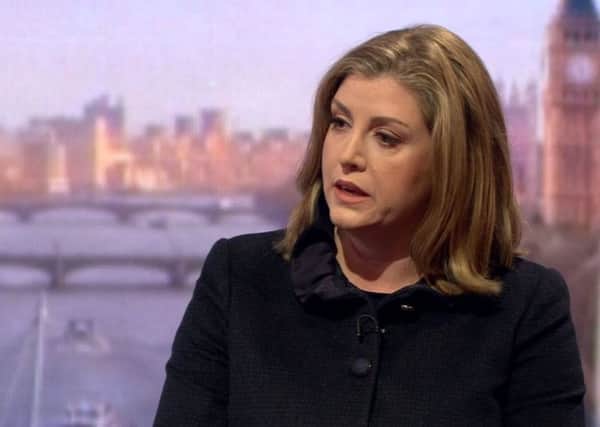 International Development Secretary Penny Mordaunt speaking to Andrew Marr this morning Picture: BBC/PA Wire
