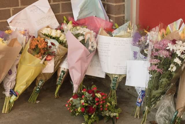 Floral tributes to Ollie Blatcher