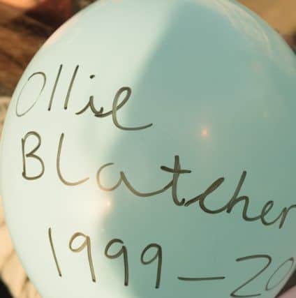One of the balloons