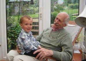 Ed Ditcham as a young boy, with his grandfather William, who he called 'Grampy'