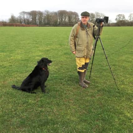 Photographer Julian Gazzard with his trusty dog, Alf