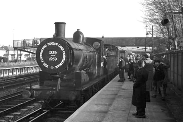 The centenary train on a stopover at Havant.  Picture: Peter Trinder
