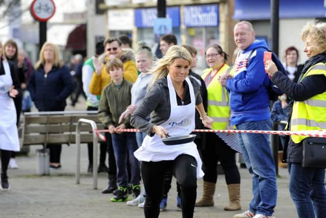 The pancake race in Waterlooville. Picture by Malcolm Wells