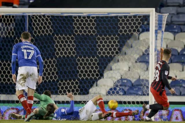 Adam Armstrong hit the winner for Blackburn against Pompey. Picture: Robin Jones
