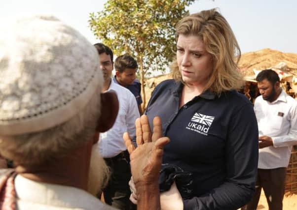 Penny Mordaunt visits Cox's Bazar in Bangladesh to announce 12m funding for the Rohingya crisis. Picture: DFID