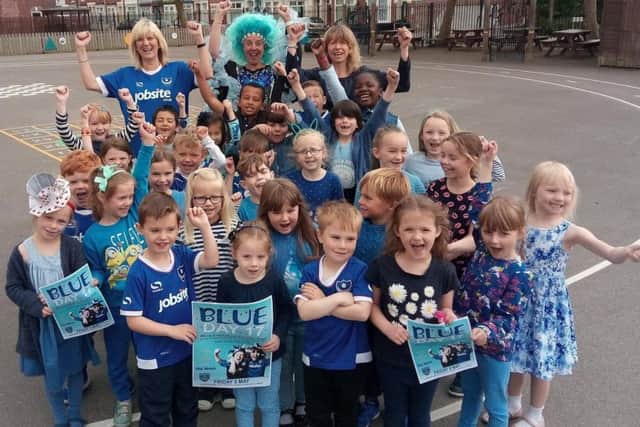 Cumberland Infant School, in Southsea, took part in a previous Blue Day