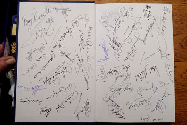 Just some of the signatures in the book. Picture: Ian Hargreaves (180196-1)