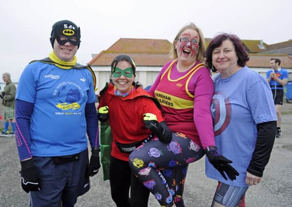 Lee-on-the-Solent parkrun: Nicolas Boorne, Sophie Hurlo, Kat Powell and Jane Blatch-Gainey. Picture Ian Hargreaves (180198-1)