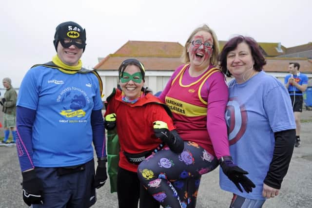 Lee-on-the-Solent parkrun: Nicolas Boorne, Sophie Hurlo, Kat Powell and Jane Blatch-Gainey. Picture Ian Hargreaves (180198-1)