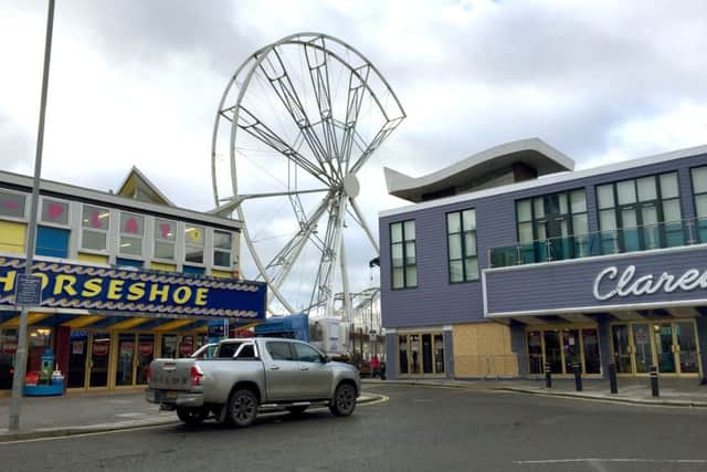 The big wheel taking shape at Clarence Pier