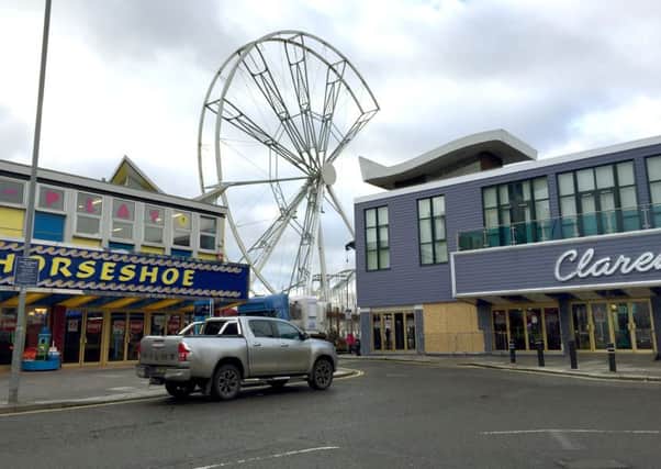 The big wheel taking shape at Clarence Pier