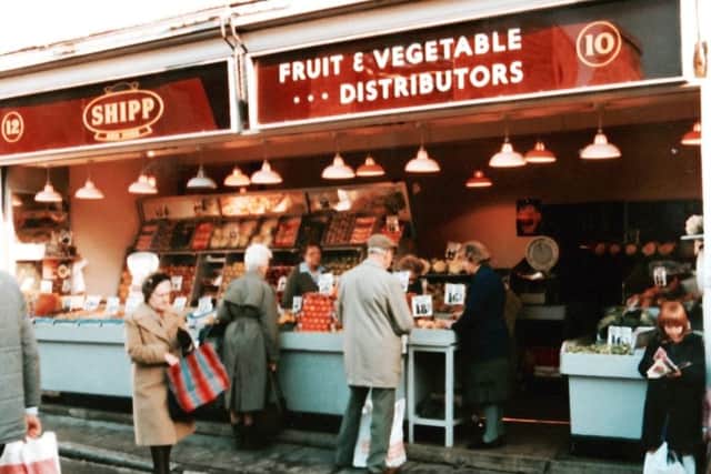 One of the Shipp fruit and veg shops at 10 and 12 Meadow Street, Landport, in 1986.