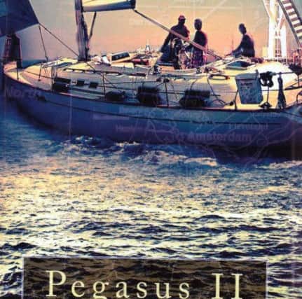 New novel Pegasus II by Christopher Wills with the ketch in the story passing The Spinnaker Tower.