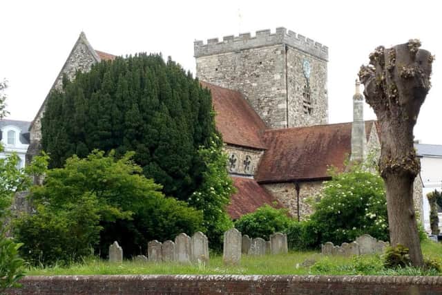 The churchyard around St Faiths Church, Havant