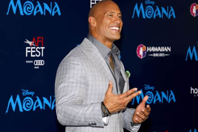 CAP: Actor Dwayne Johnson embraces his baldness