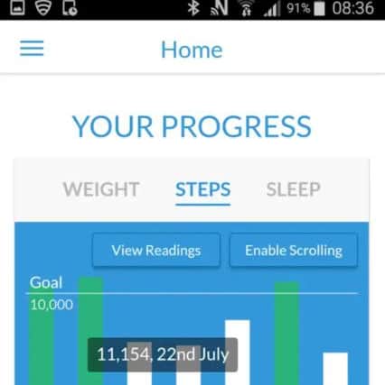 A screenshot from the OurPath app which will help people with type 2 diabetes manage their health