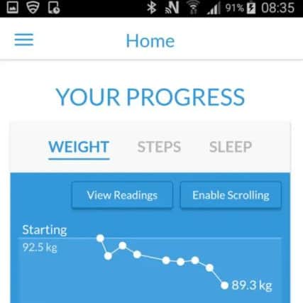 type 2 diabetes app rep ep
Caption: Screenshots of the OurPath app which will help people with type 2 diabetes manage their health.