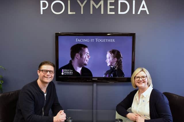 Polymedia director of client services Graeme Patfield and managing director Jo Kedward