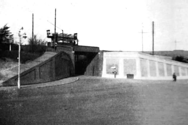 The junction of Southwick Hill Road and London Road, Cosham, with a tram passing over the  bridge. Not a traffic light to be seen. Picture: GA Tucker