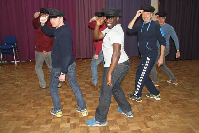 Portsmouth Players in rehearsal for The Full Monty