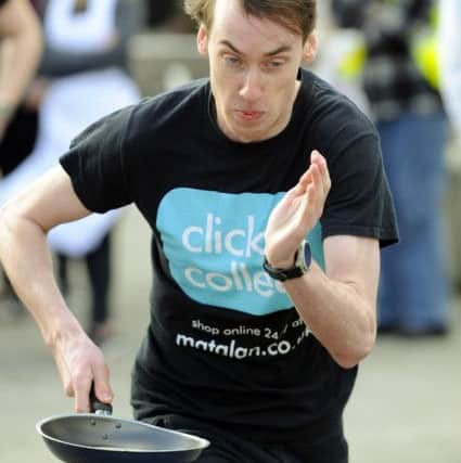 The pancake race in Waterlooville. Picture by Malcolm Wells