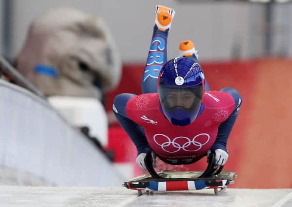 Lizzy Yarnold in action in PyeongChang, South Korea