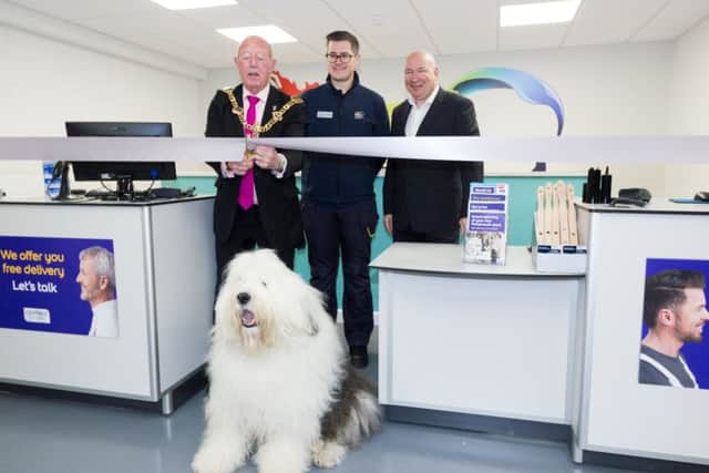 The Dulux dog at the new Dulux Decorator Centre
