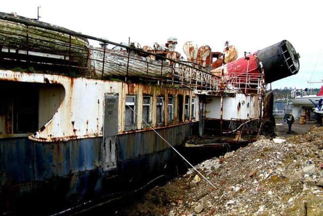 Rotting: PS Solent in a sorry state.