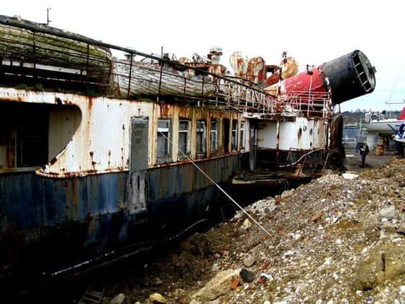 Rotting: PS Solent in a sorry state.