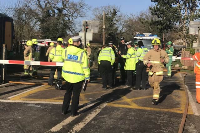 Emergency services on the scene