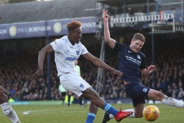 Pompey's Jamal Lowe. Picture: Joe Pepler