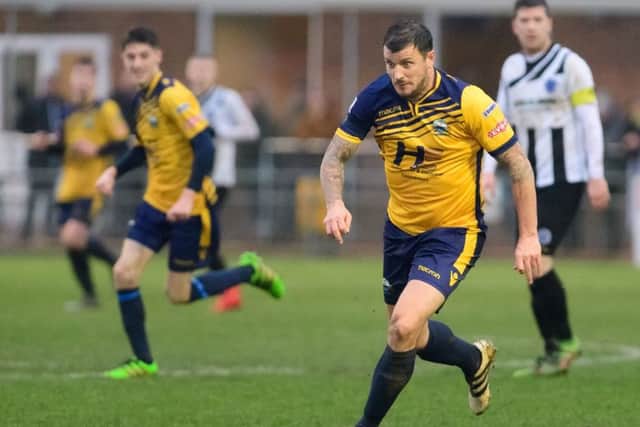 Craig McAllister scored for Gosport Borough in their league defeat. Picture: Keith Woodland.