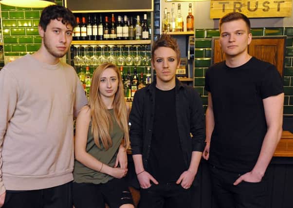 King Street Tavern staff, left to right, Beren Marshall, 20, Kate Hutchison, 21, manager Mike Bailey, 28 and Matt Lucas, 23.

Picture by:  Malcolm Wells