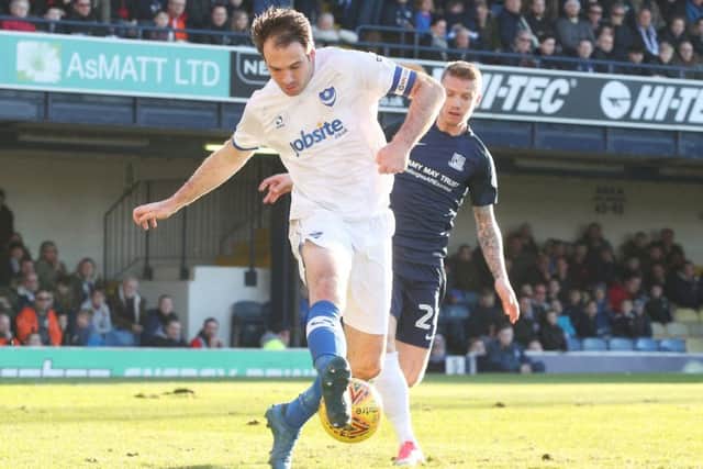 Pompey captain Brett Pitman Piccture: Joe Pepler