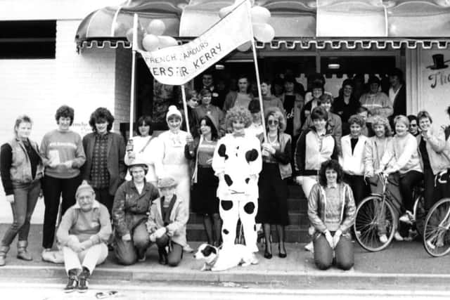 Regulars at this Leigh Park night club completed a five-mile walk in fancy dress in 1985.
