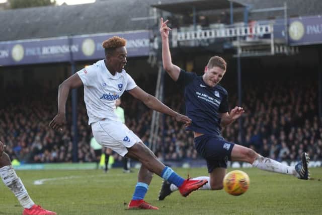 Jamal Lowe in action at Southend. Picture: Joe Pepler