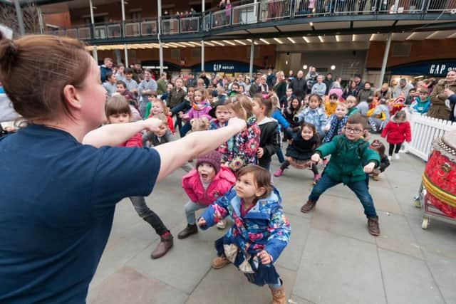 Children learn Kung Fu skills at Gunwharf Quays PICTURE: Duncan Shepherd