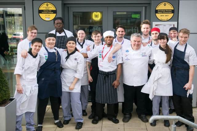 Fareham College students with Exclusive Chefs Academy